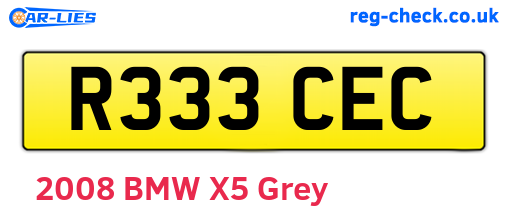 R333CEC are the vehicle registration plates.