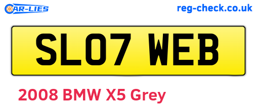 SL07WEB are the vehicle registration plates.