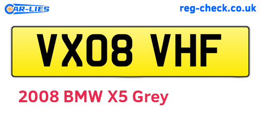 VX08VHF are the vehicle registration plates.