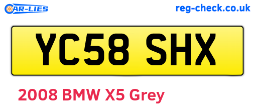 YC58SHX are the vehicle registration plates.