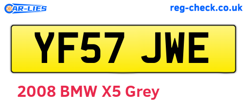 YF57JWE are the vehicle registration plates.