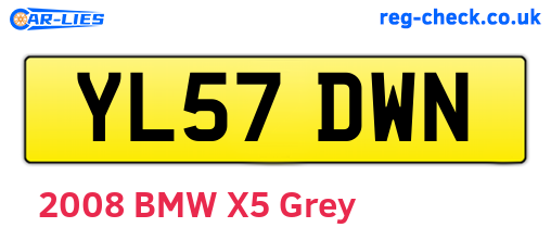 YL57DWN are the vehicle registration plates.