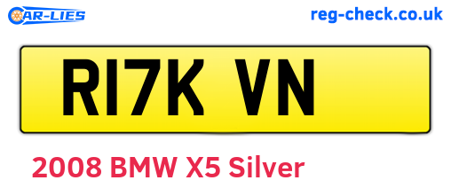 R17KVN are the vehicle registration plates.