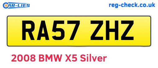 RA57ZHZ are the vehicle registration plates.