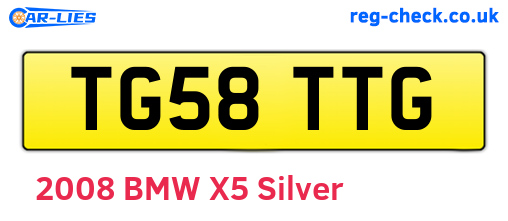 TG58TTG are the vehicle registration plates.