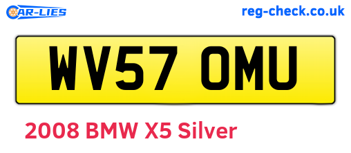 WV57OMU are the vehicle registration plates.