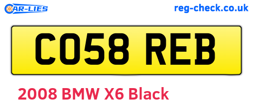 CO58REB are the vehicle registration plates.