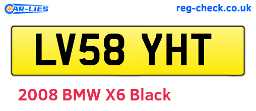 LV58YHT are the vehicle registration plates.