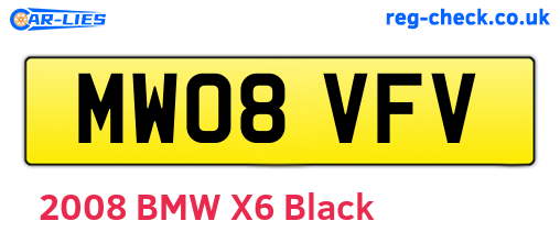 MW08VFV are the vehicle registration plates.