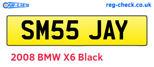 SM55JAY are the vehicle registration plates.