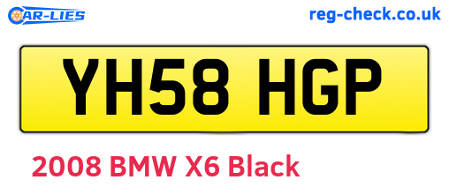 YH58HGP are the vehicle registration plates.