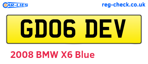 GD06DEV are the vehicle registration plates.