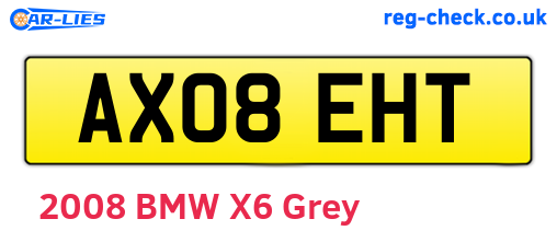 AX08EHT are the vehicle registration plates.