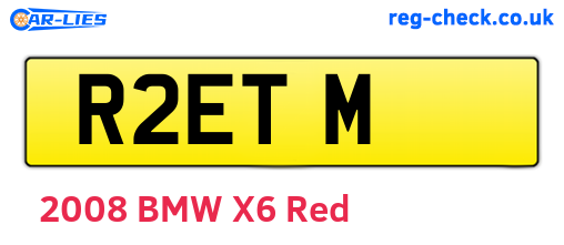 R2ETM are the vehicle registration plates.