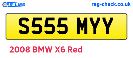 S555MYY are the vehicle registration plates.