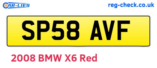 SP58AVF are the vehicle registration plates.