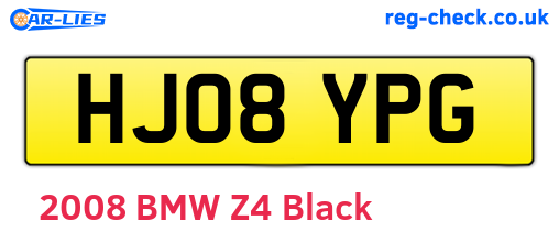 HJ08YPG are the vehicle registration plates.