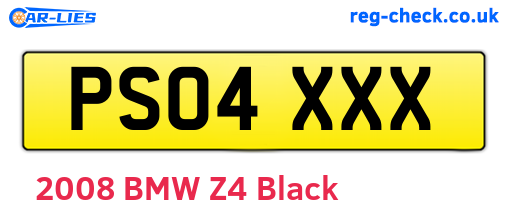 PS04XXX are the vehicle registration plates.
