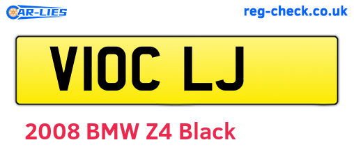 V10CLJ are the vehicle registration plates.