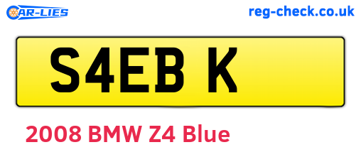 S4EBK are the vehicle registration plates.