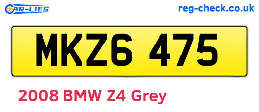 MKZ6475 are the vehicle registration plates.