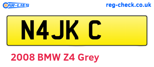 N4JKC are the vehicle registration plates.