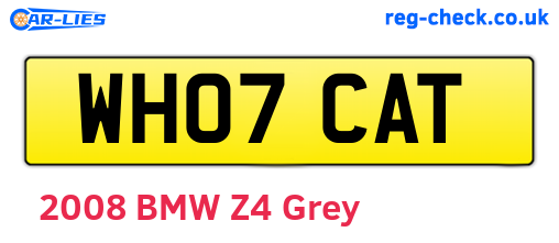 WH07CAT are the vehicle registration plates.