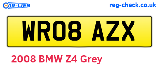 WR08AZX are the vehicle registration plates.