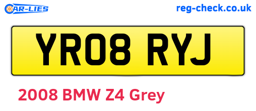 YR08RYJ are the vehicle registration plates.