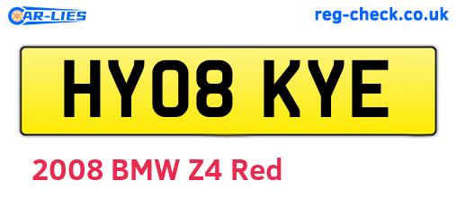 HY08KYE are the vehicle registration plates.