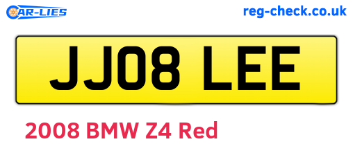 JJ08LEE are the vehicle registration plates.