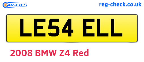 LE54ELL are the vehicle registration plates.