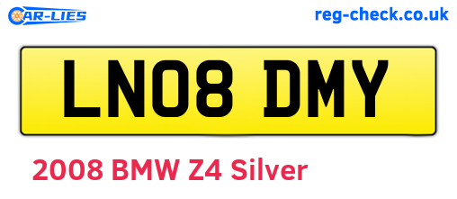 LN08DMY are the vehicle registration plates.