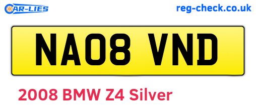 NA08VND are the vehicle registration plates.