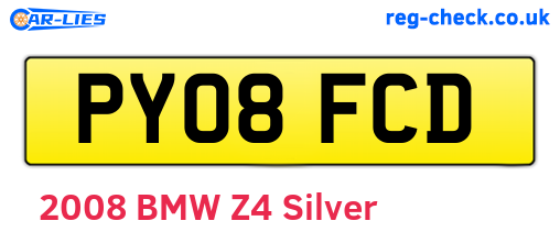 PY08FCD are the vehicle registration plates.