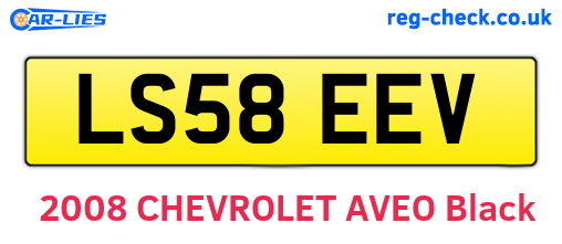LS58EEV are the vehicle registration plates.