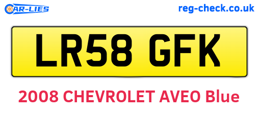 LR58GFK are the vehicle registration plates.