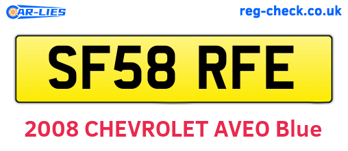 SF58RFE are the vehicle registration plates.