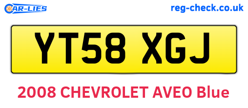 YT58XGJ are the vehicle registration plates.