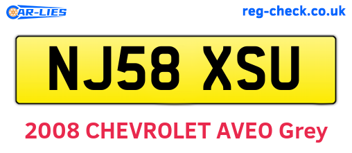 NJ58XSU are the vehicle registration plates.