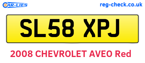SL58XPJ are the vehicle registration plates.
