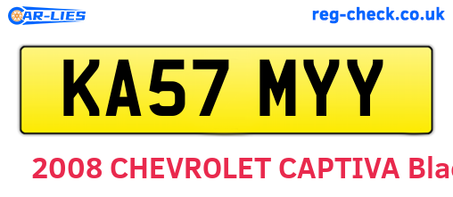 KA57MYY are the vehicle registration plates.