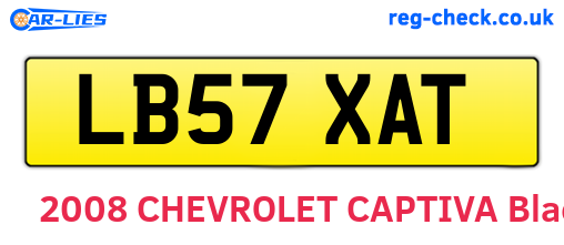 LB57XAT are the vehicle registration plates.