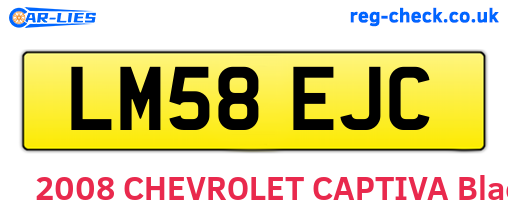 LM58EJC are the vehicle registration plates.