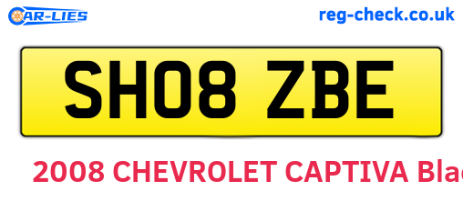 SH08ZBE are the vehicle registration plates.