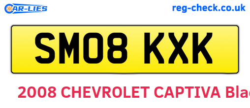 SM08KXK are the vehicle registration plates.