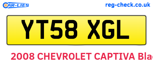 YT58XGL are the vehicle registration plates.