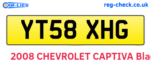 YT58XHG are the vehicle registration plates.