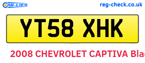 YT58XHK are the vehicle registration plates.