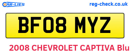BF08MYZ are the vehicle registration plates.